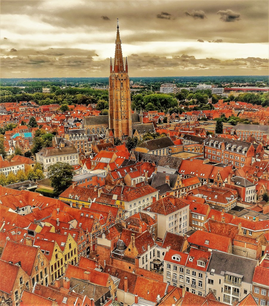 The view from the top of the Belfry in Bruges