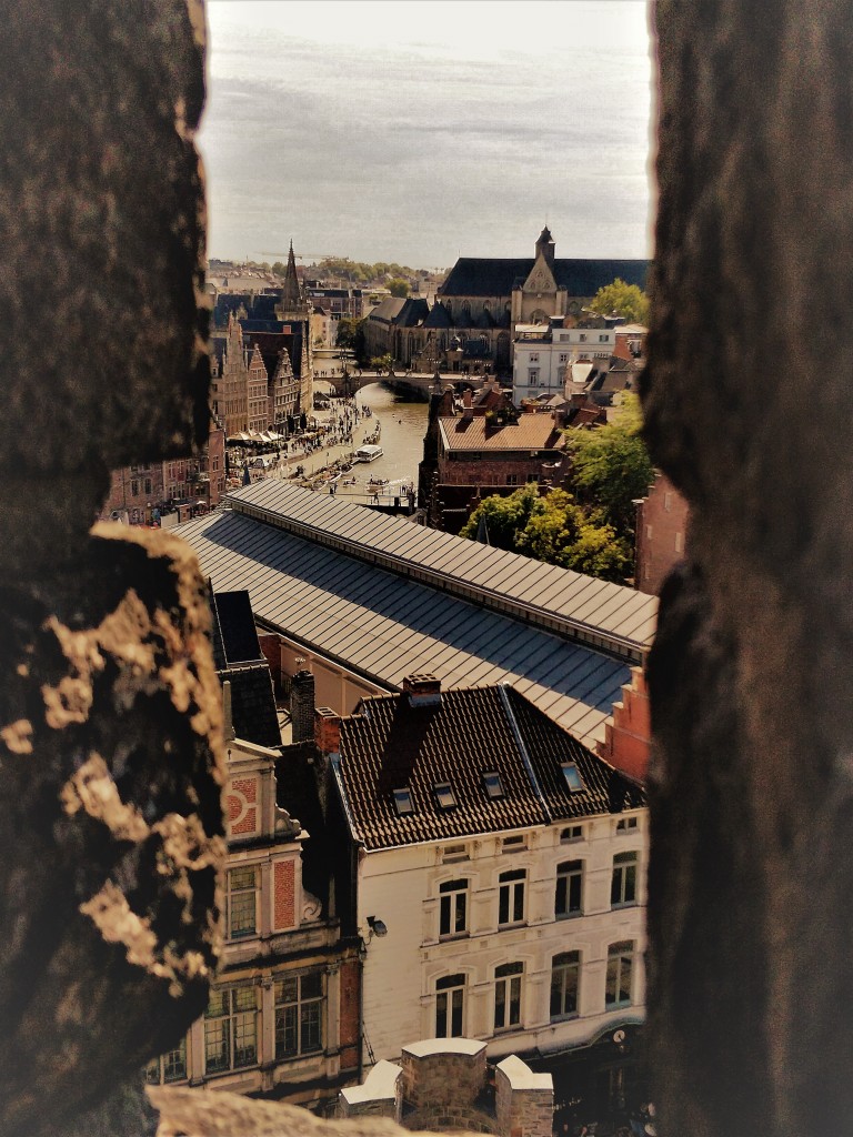 View from the Gravensteen castle in Ghent